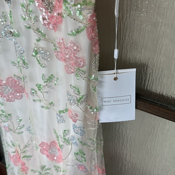Mac Duggal 68180 Floral Beadwork Sheer Bodice Dress size 4 NEW $598 - Picture 10 of 17